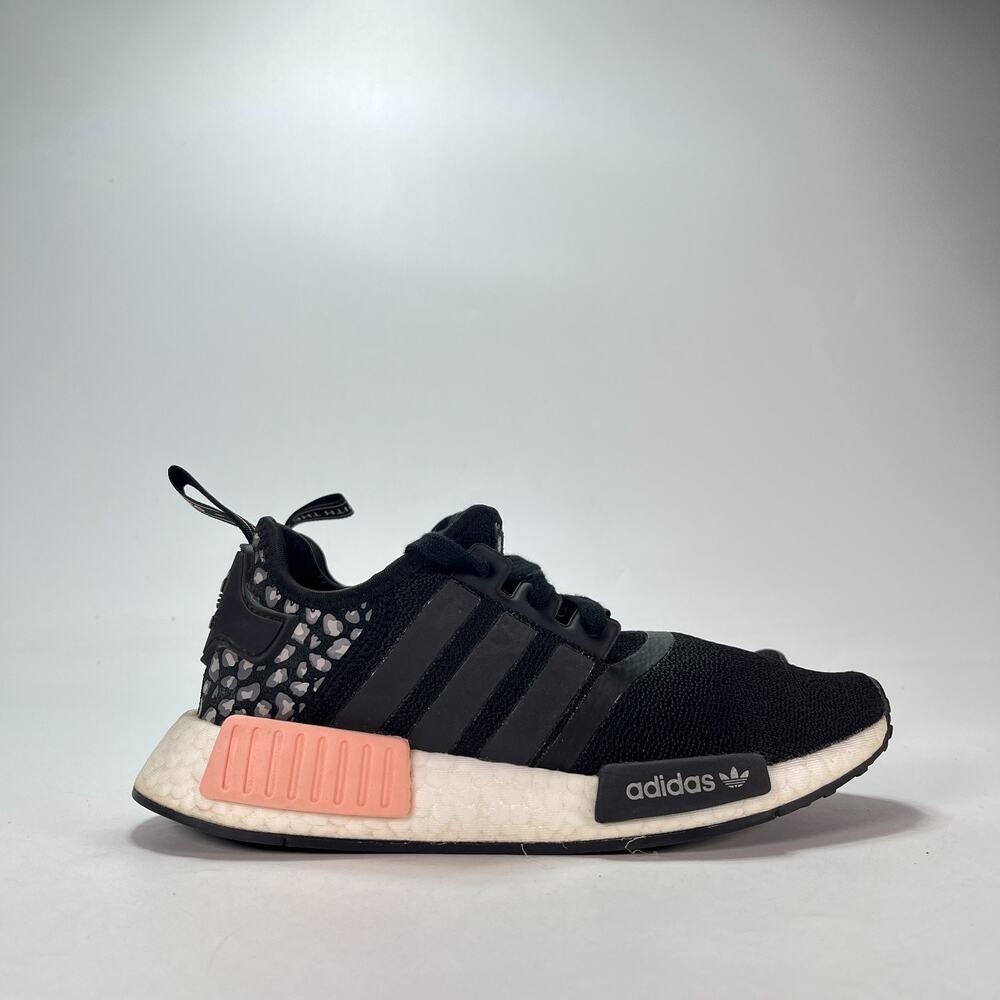 adidas Originals NMD_R1 Black Leopard Lifestyle Sneakers FZ1017 Women's Size 6